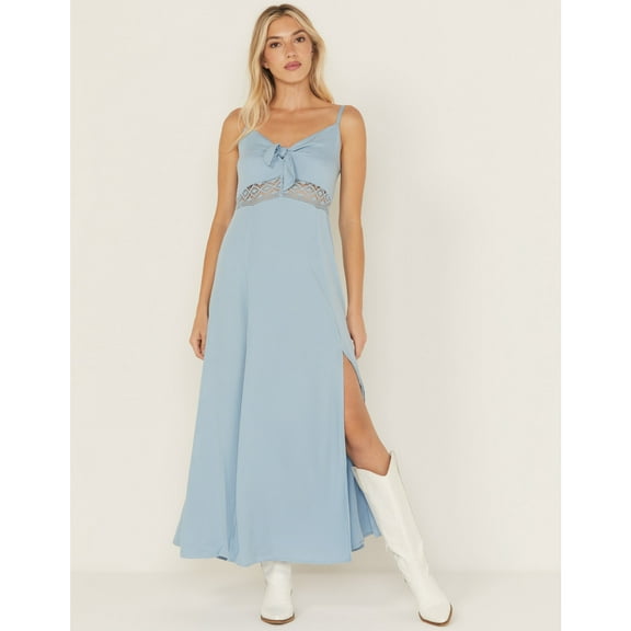 Idyllwind Women's Wisteria Tie Front Sleeveless Maxi Dress - IWSU24D22-LTBL XXX- US