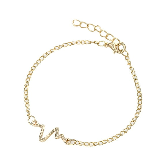 SUSHANG Heart Rate Bracelet Factory Bracelet Women 925 Sterling Silver 1 Gold Plated Charm Bracelet