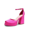 thumbnail image 1 of Zapatos DREAM PAIRS Tacones Altos con Plataforma Gruesa en Rosa Fucsia, 1 of 8