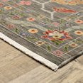 thumbnail image 6 of HomeRoots Pink Orange Rust Green And Oriental Power Loom Stain Resistant Area Rug, 6 of 9