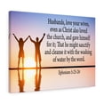 thumbnail image 6 of Scripture Walls  Husbands Love Ephesians 5:25-26 Bible Verse Canvas Christian Wall Art Ready to Hang Unframed, 6 of 7