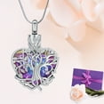 thumbnail image 6 of Heart Tree of Life Urn Necklace for Ashes Cremation Jewelry with Crystal W/ Funnel Filler Memorial Jewelry Gifts for Women, 6 of 7