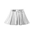 thumbnail image 2 of Hansber Kids Girls Metallic Shinny Skirts Pleated Dance Athletic Skater Skorts Mini Skirt High Waist Silver 16, 2 of 7