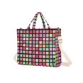 thumbnail image 7 of FORMRS Womens Corduroy Tote Bag Crossbody Shoulder Handbag with Pocket, Colorful Block Pattern, 7 of 7