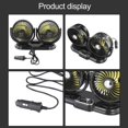 thumbnail image 3 of 1Pc For 360 Degree Rotation 2Speed Cooling Cooler Usb 5V 12V 24V Double Head Car Fan 12V, 3 of 10
