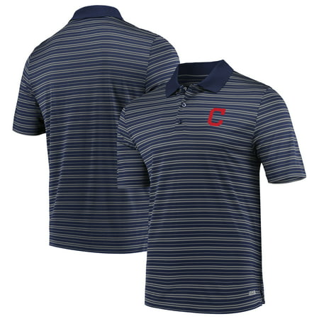 Men's Majestic Navy Cleveland Indians Fan Engagement TX3 Cool Fabric Polo