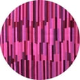 thumbnail image 1 of Ahgly Company Indoor Round Oriental Pink Traditional Area Rugs, 3' Round, 1 of 4
