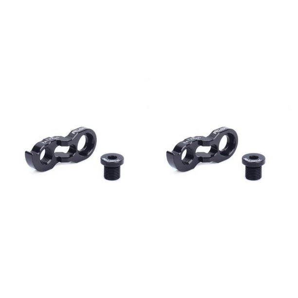 Advancent Kit extensor de suspensión de aluminio profesional de riesgo, convertidor de ranura a prueba de herrumbre, colgador de volante, Negro 2Conjunto