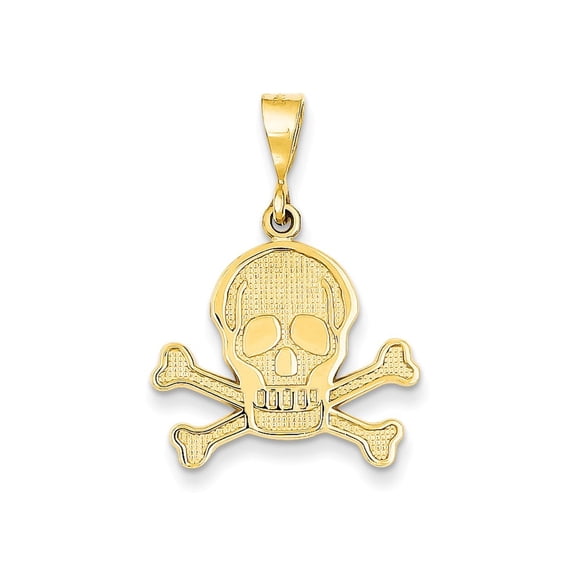 14k Skull & Bones Pendant