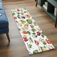 thumbnail image 3 of 2'x6' Rug Runners for Hallways Kitchen, Vegetables Non Slip Entryway Beside Floor Carpet Runner, Watercolor Farmhouse Fruits Washable Laundry Room Bedroom Throw Rugs Mat for Family Pet, 3 of 8
