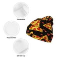 thumbnail image 3 of Yiaed Cartoon Pizza Print Winter Beanie for Men Women, Fleece Lined Beanie Soft Warm Knit Hat Ski Stocking Cuffed Ca, 3 of 6