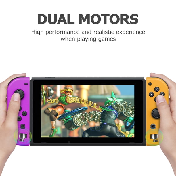 Switch Controller Joy Pad for Nintendo Switch - Neon Purple Yellow