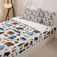 thumbnail image 3 of Homewish Jungle Wildlife Bear Zipper Twin Comforter Sets with Fitted Sheet and 2 Pillowcases For Kids,Outdoor Adventure Zipper Bedding Set,Reversible,4 Pieces, 3 of 7