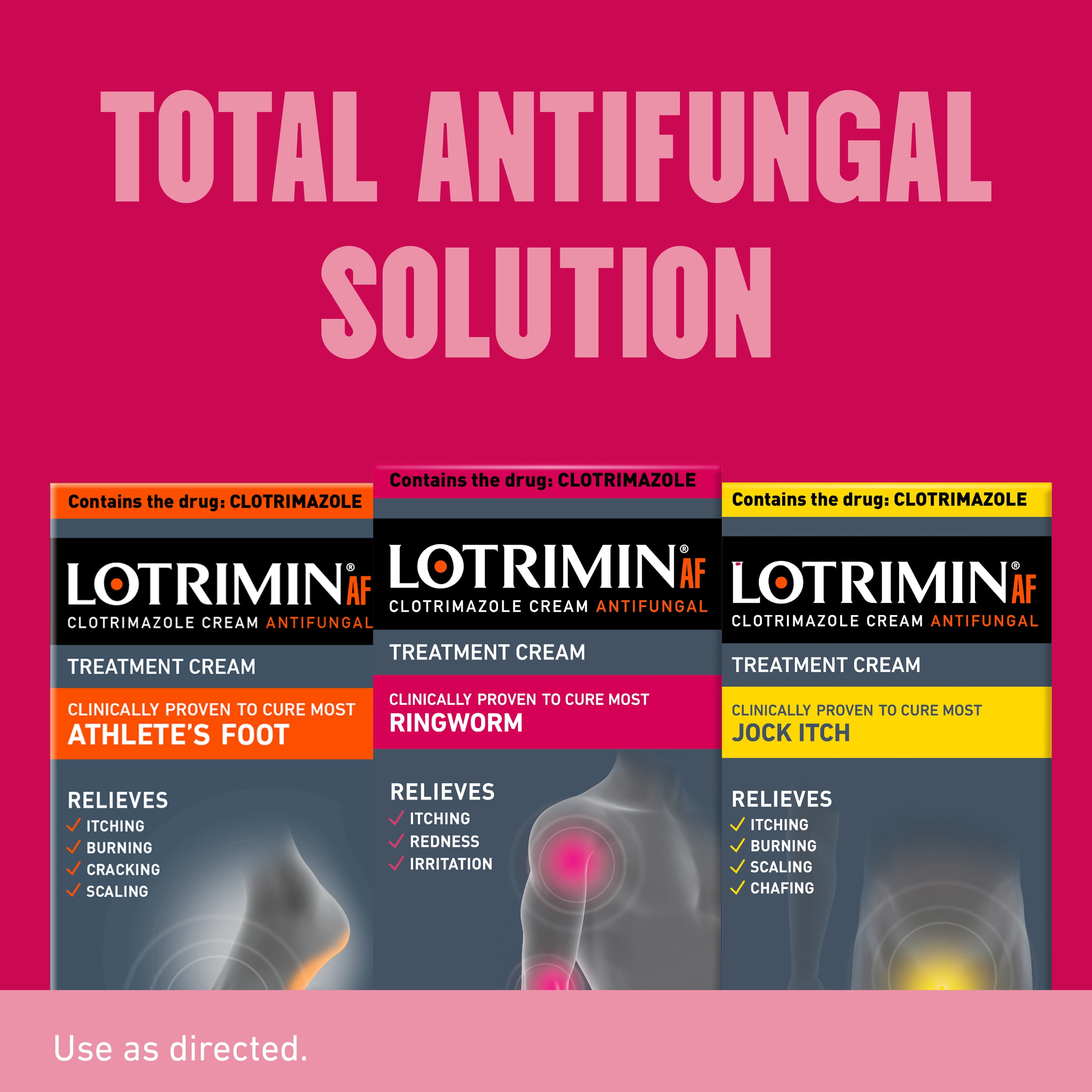 Lotrimin AF Clotrimazole Ringworm Treatment Antifungal Cream, 12G Tube