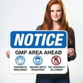 thumbnail image 2 of GMP Area Ahead Sign, OSHA Sign,, 2 of 8