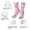 thumbnail image 3 of Cauagu Cute Flamingo Pattern Fun Novelty Crew Socks,Casual Athletic Socks Neutral Socks Cozy Crew Socks Christmas Gift, 3 of 7