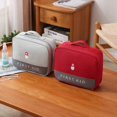 thumbnail image 3 of Empty first aid bags, large capacity medical materials cosmetic organizer emergency storage bag for family outside the camping camp office red, 3 of 3