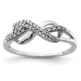 thumbnail image 1 of 925 Sterling Silver Diamond Infinity Ring, 1 of 7