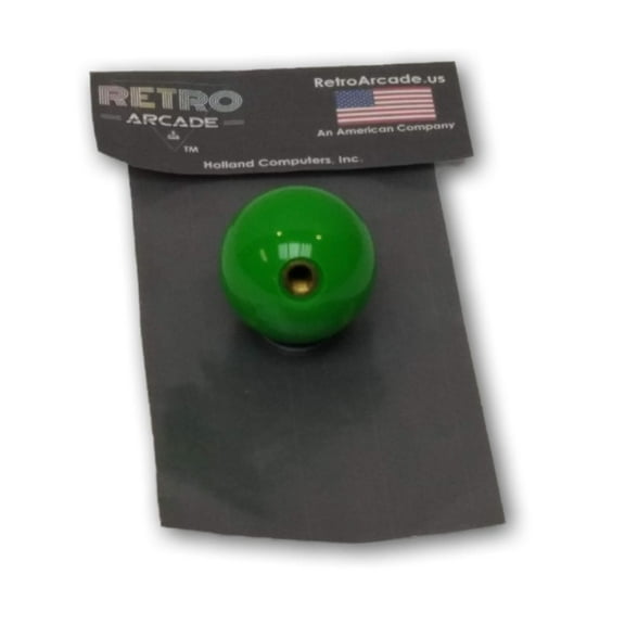 Classic Arcade Joystick Ball Top - GREEN,  by RetroArcade.us