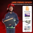 thumbnail image 4 of VEVOR 8"x5", 15"x11" &13.4"x10" Fireproof Document Bag 2000 Card Pocket Zipper Reflective Strip Black - Letter, 4 of 5