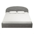 Mr. Kate Moon Upholstered Bed with Storage, King Size Frame, Light Gray
