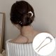thumbnail image 3 of Horquilla francesa elegante con perlas de imitación, antideslizante, para moño largo y grueso, horquilla de metal en forma de U, accesorios para el cabello para mujeres y niñas., 3 of 7