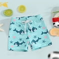 thumbnail image 2 of enyan Swim Trunks Hawaiian Bathing Mesh Lining Suit Swimsuits Beach Shorts with Pockets,Mint Green,6-12 Months, 2 of 4