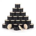 thumbnail image 1 of Paquete de 24 Latas Velas Negras con Tapas 4 Onzas, Frascos Onzas para Hacer una Granel, 1 of 5