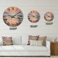 thumbnail image 4 of Designart 'Pastel Purple Sunset Glow Over Incoming Ocean I' Nautical & Coastal Wood Wall Clock, 4 of 5