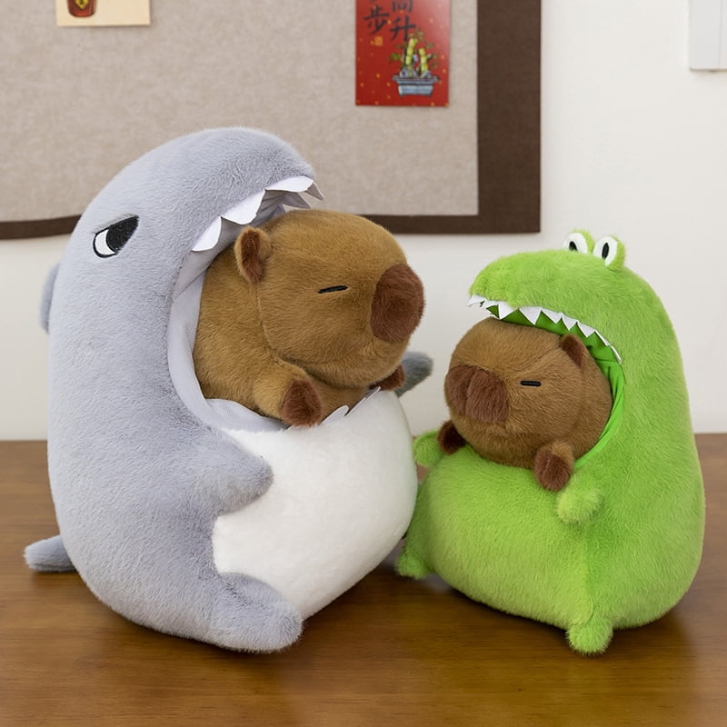 Fedpow 11.8Inch Capybara Plush Toy Cute Capybara Ultra-Soft Stuffed Animal, CapybaraStuffed Toys Capybara Stuffed Animals Multi-Use Cuddly Pillow & Birthday Gift (Shark)