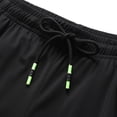thumbnail image 7 of Men's Plus Size 3/4 Jogger Shorts Below Knee Quick Dry Breathable Athletic Capri Short Pants for Casual Workout Running Training with Zipper Pockets, 7 of 7