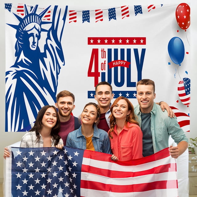 Tapiz para colgar en la pared el 4 de julio, Día de la Independencia de los Estados Unidos, 150 x 10