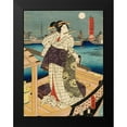 thumbnail image 2 of Kunisada (Toyokuni III), Utagawa 15x18 Black Modern Framed Museum Art Print Titled - Costumes in Five Different Colors - White (Shiro), 2 of 5