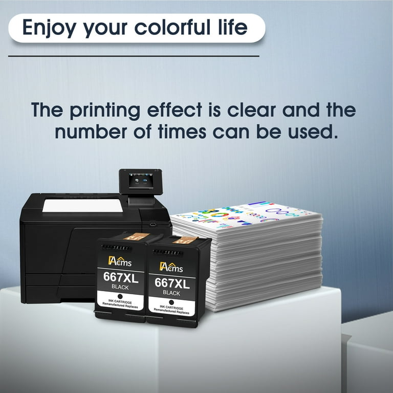 FACMS Compatible 667XL Black Ink Cartridge Replacement for