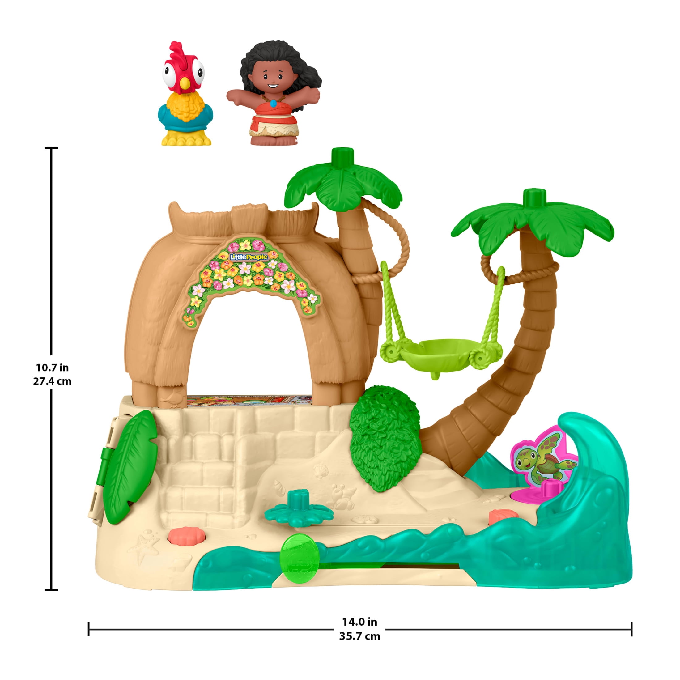 Fisher-Price Little People Disney Princess Moana Adventure Village Playset with Figures for Toddlers