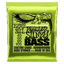 Ernie Ball Medium Scale Regular Slinky Nickel Wound Bass Guitar Strings, 45-105 Gauge P02856