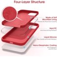 thumbnail image 3 of Liquid Silicone Case for iPhone 14 (6.1''), [Scratch-Resistant, Anti-Fingerprint, Shockproof] Protective Slim Fit Phone Case, 4-Layer Cover with Microfiber Lining, Silky-Soft Touch, Red, 3 of 14
