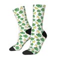 thumbnail image 1 of Balery Frogs And Tropical Leaves Calcetas Largas con Estampado para Hombre y Mujer – Suaves y Transpirables, Talla Única (US 5-11), 1 of 6