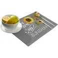 thumbnail image 2 of Store Grey Sunflowers Placemats Set of 4,Cotton Linen Heat Resistant Table Mats Washable You are My Sunshine Bees Gray Placemat for Holiday Banquet Party Dining Kitchen Table Decor, 2 of 6