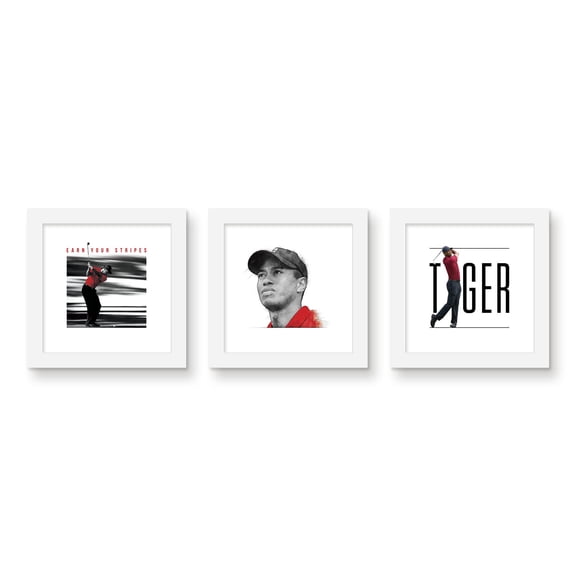 Gallery Pops Tiger Woods - Earn Your Stripes Wall Art Bundle (3-Pack)