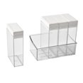 thumbnail image 1 of GUOOL 4 Pieces Multifunction Spices Jars Clear with Drain Tray Organizer Pepper Powder, 1 of 9