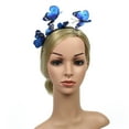 thumbnail image 4 of Clearance! Baberdicy Women Butterfly Fascinators Headclip Headband for Tea Party Blue, 4 of 7
