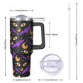 thumbnail image 2 of Halloween Bat Moon Eye Pattern Tumbler with Handle and Lid,40oz Double Wall Vacuum Insulated Tumbler,Cups Gift for Women and Men, 2 of 7