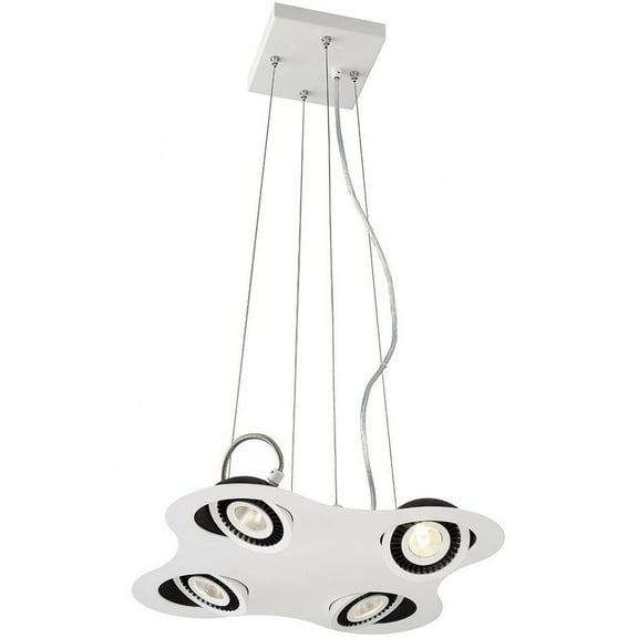Eurofase Vision 4-Light LED Pendant, White and Black Finish