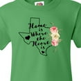 thumbnail image 4 of Inktastic Texas Home is Where the Heart is with Watercolor Floral Youth T-Shirt, 4 of 5