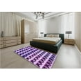 thumbnail image 4 of Ahgly Company Indoor Square Patterned Purple Iris Purple Area Rugs, 3' Square, 4 of 6
