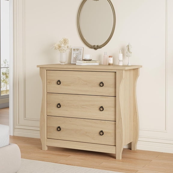 EastVita 3 Dresser for Bedroom, 29.3" Tall Drawer Dresser with Storage Freestanding, Wooden Closet Storage Chest for Living Room