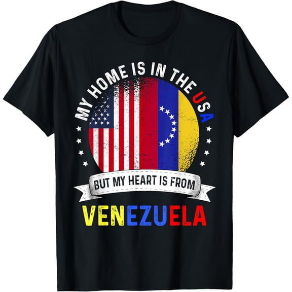 venezuelan American Patriot Heart is from venezuela Flag T-Shirt