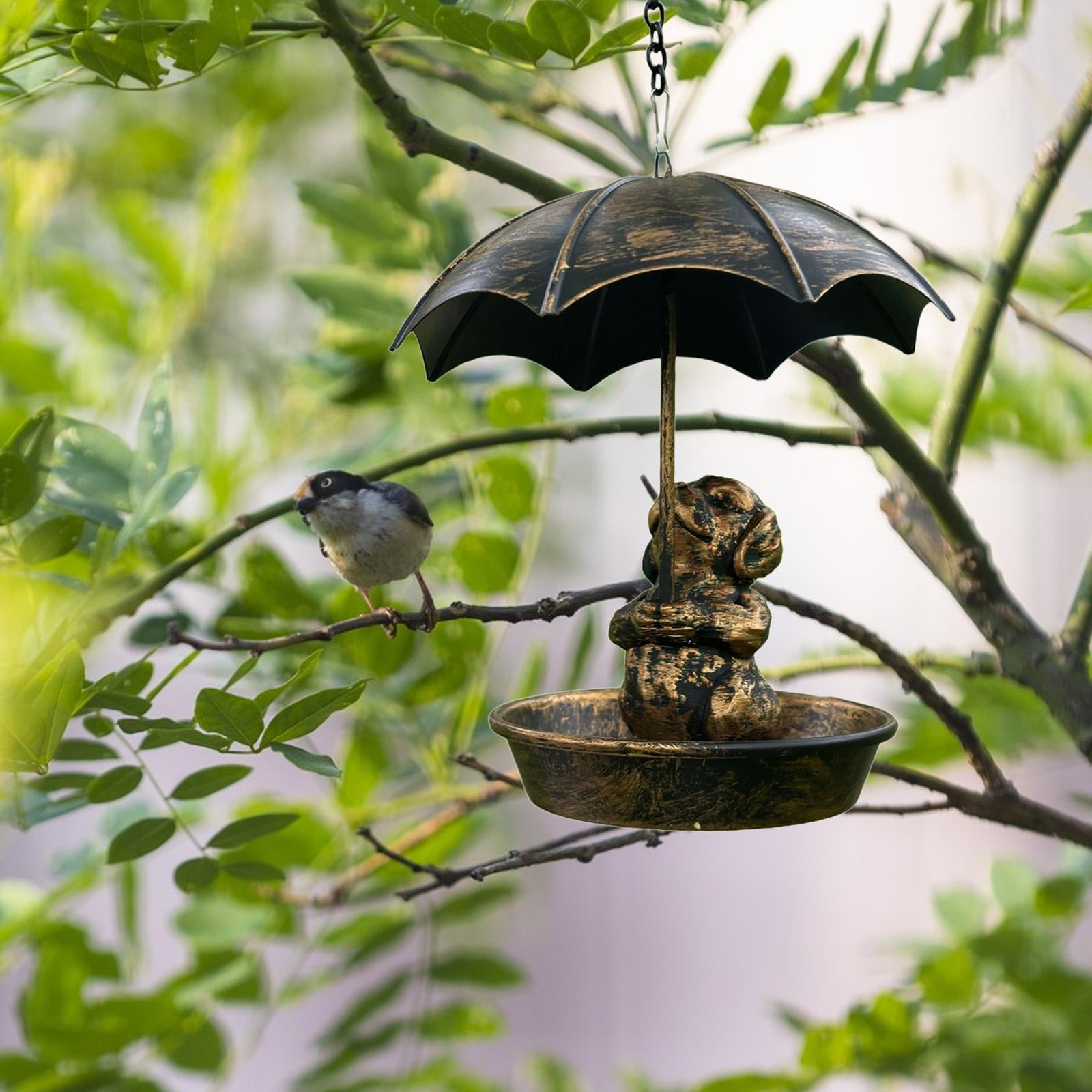 Fzaqwen Bird Feeder Craetive Animal Shape Water Feeding Tray for Balcony Dog