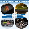 thumbnail image 4 of SafBbcue 19 x 11.5 Inch Cast Iron Griddle Pan for Stovetop, Oven, Grill, Campfire, Suitable for Kitchen and Outdoor Cooking, Roasting, Pan Frying, Baking, 4 of 8